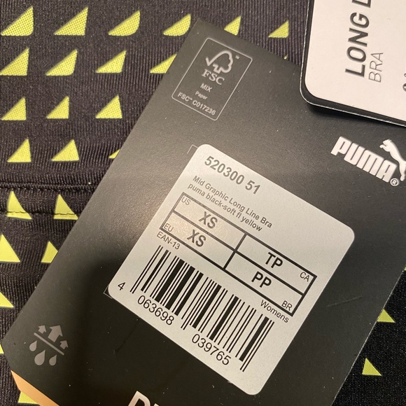 Puma long line bra crop fluro/ black XS - Picture 6 of 6
